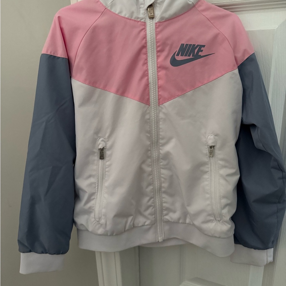 Nike Kids Two-Tone Pink and Gray Puffer Jacket